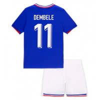 Fotbalové Dres Francie Ousmane Dembele #11 Dětské Domácí ME 2024 Krátký Rukáv (+ trenýrky)